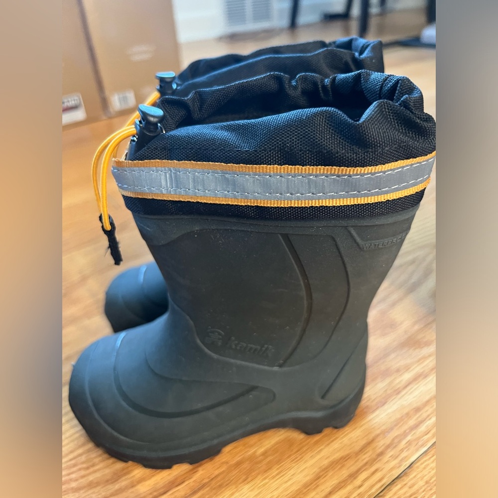 Kamik Black Kids Waterproof Boots